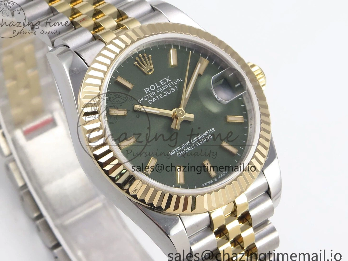 0509 DateJust 31 278273 SS YG GMF 1:1 Best Edition 904L Steel Green Stick Dial on Jubilee Bracelet A Stylish 1152